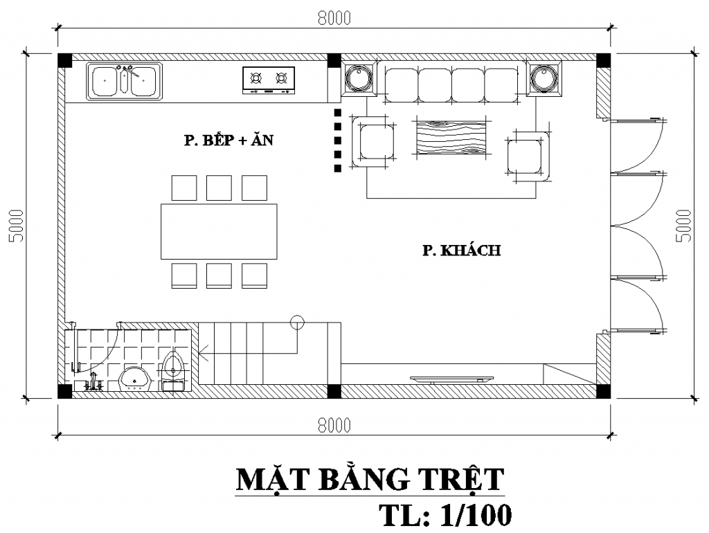 Mặt bằng tầng 1