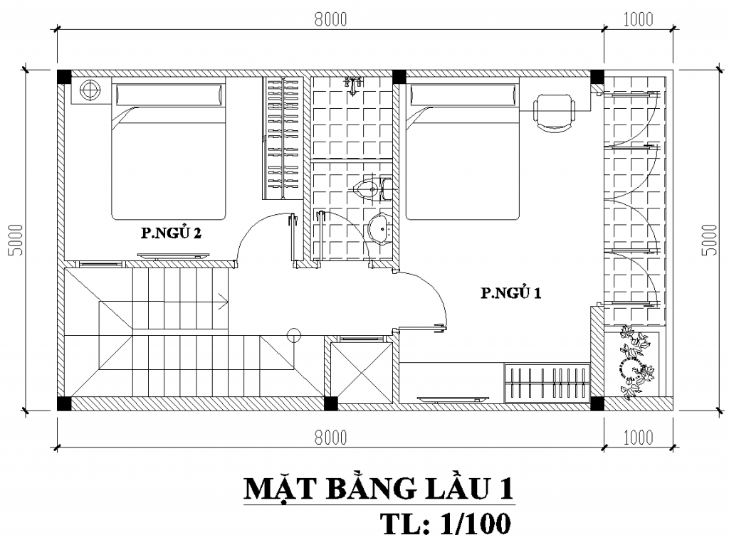 Mặt bằng tầng 2