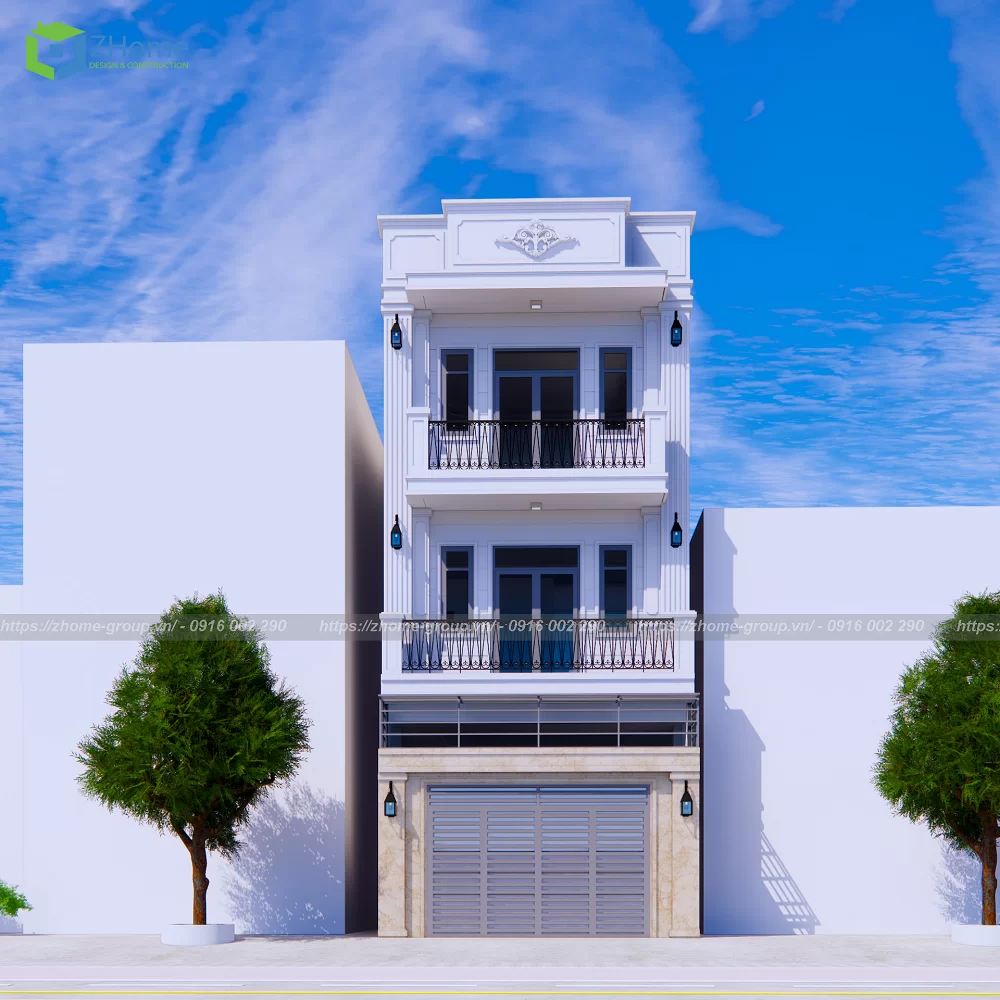 Mẫu nhà phố mái bằng tại Thủ Dầu Một