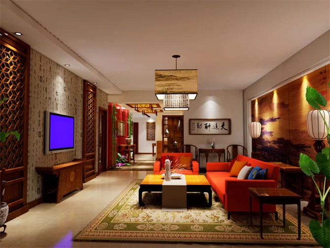 Trang trí tường theo phong cách Trung Hoa