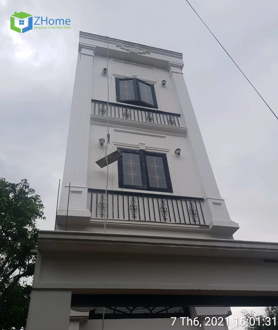 Công trình xây dựng nhà phố 1 trệt 2 lầu tại Thuận An Bình Dương