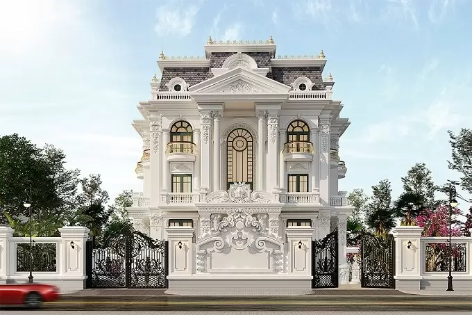 15+ Mẫu biệt thự tân cổ điển với 3 tầng kiểu Pháp đẳng cấp