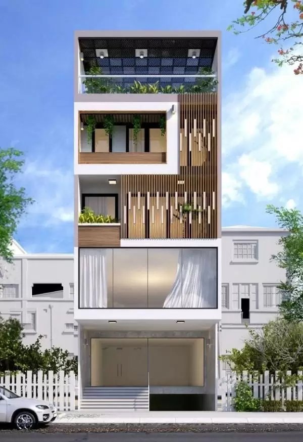 Biệt thự 3 tầng có tầng hầm có sân vườn rộng