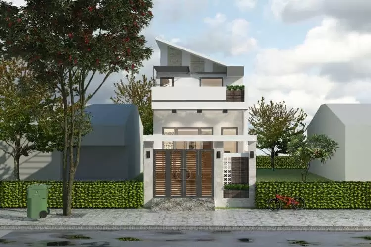 Mẫu nhà cấp 4 có gác lửng 6x15m