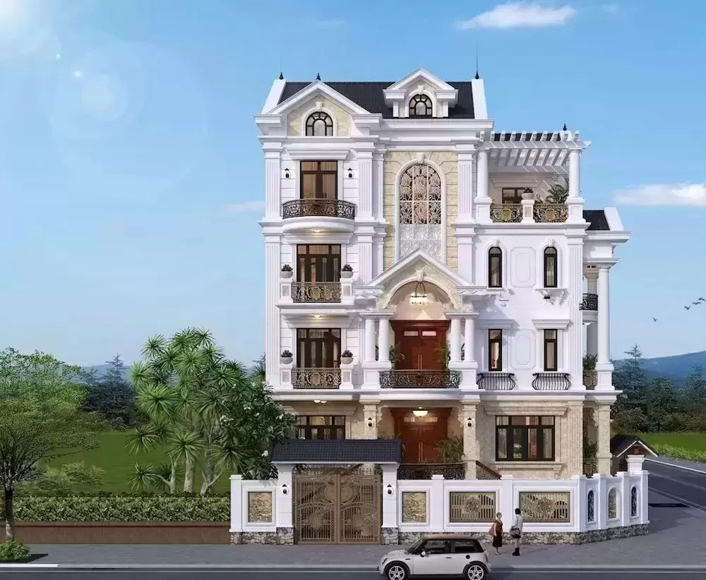 Nhà phố 2 mặt tiền tân cổ điển