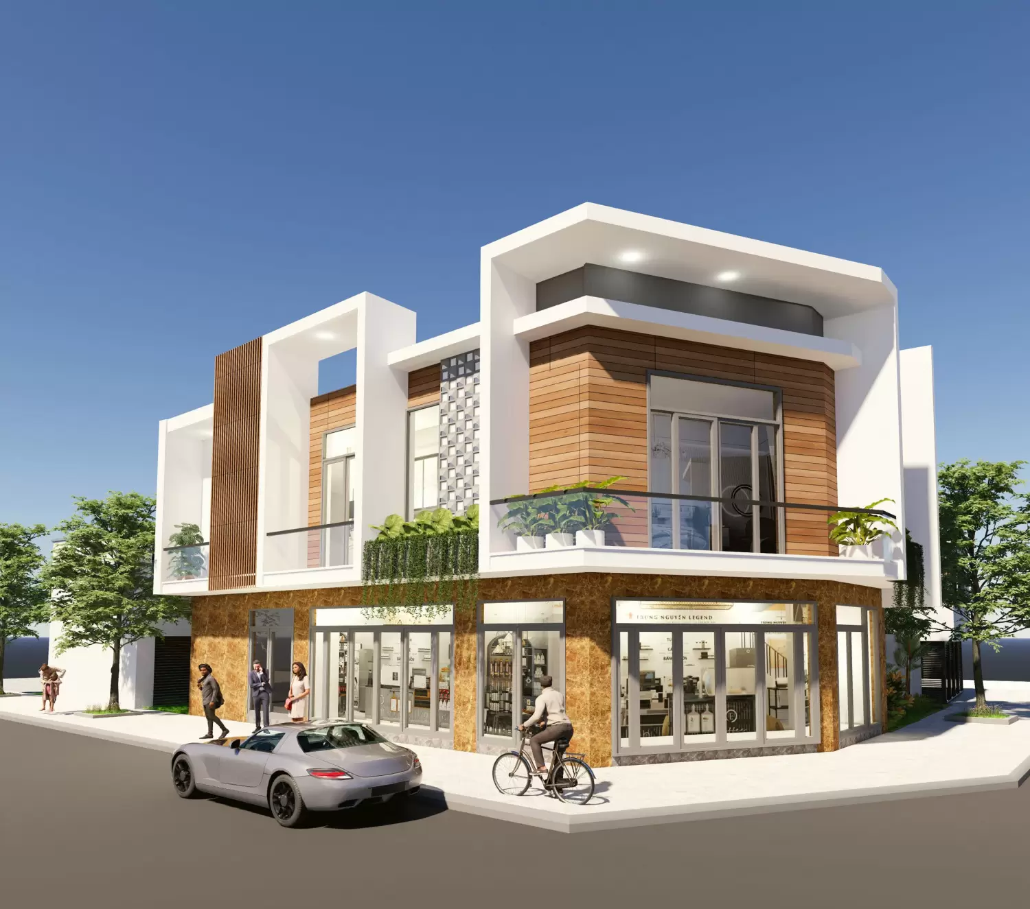 Nhà phố 2 mặt tiền kinh doanh hợp nhất