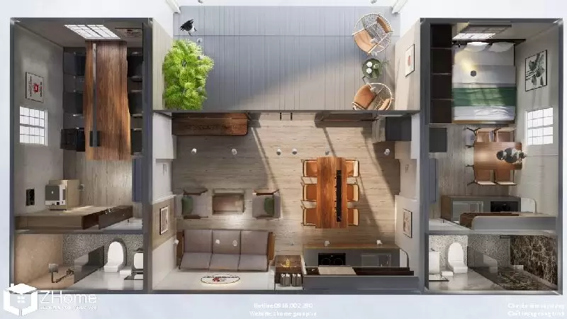 Nhà lắp ghép 200 triệu tiện nghi