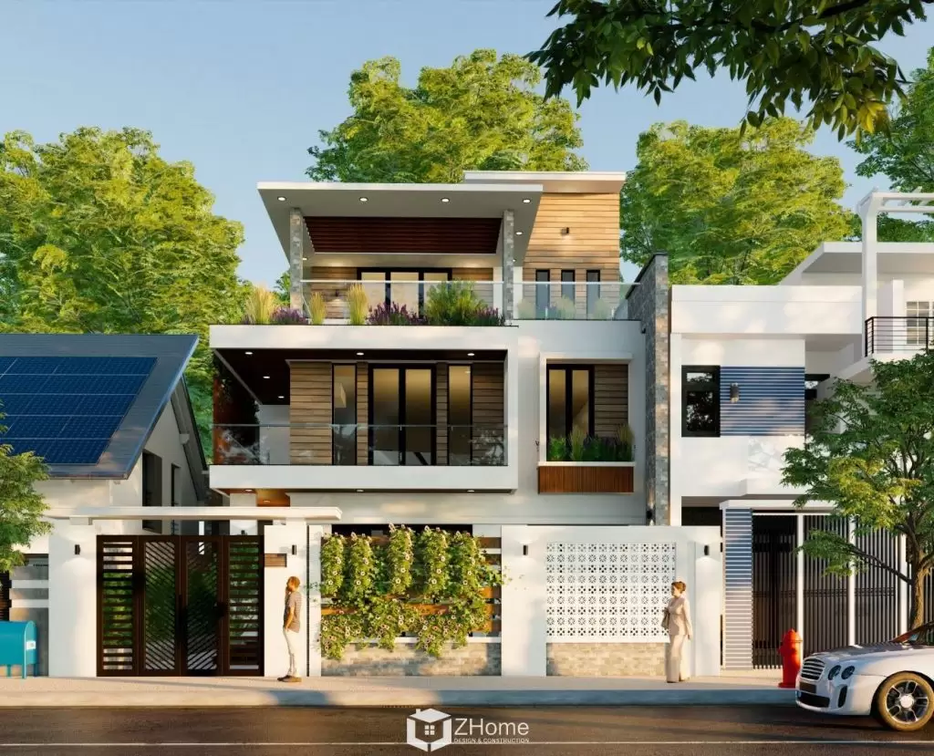 Mặt tiền biệt thự anh Khánh - Bến Cát