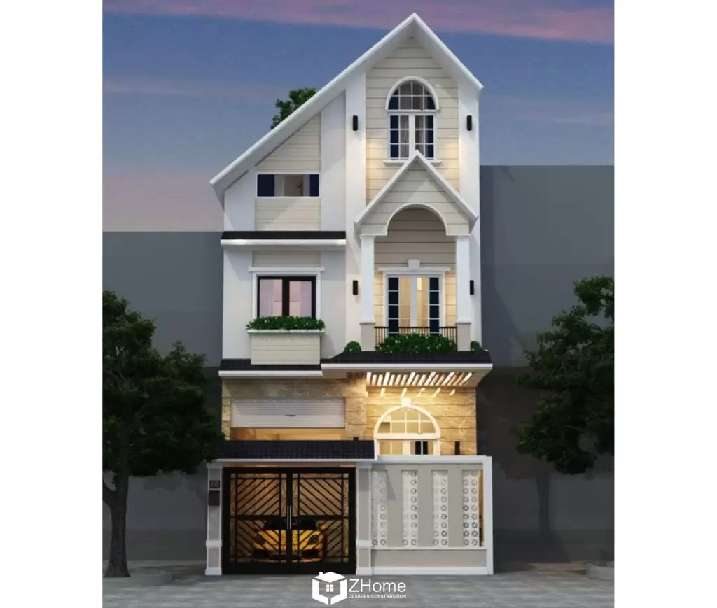 Mặt tiền biệt thự anh Triều