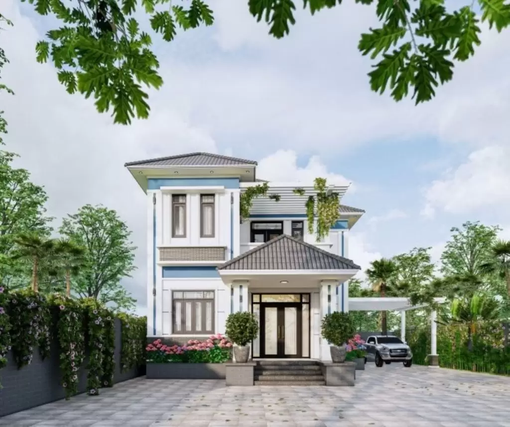Toàn cảnh biệt thự anh Vinh - Bình Phước