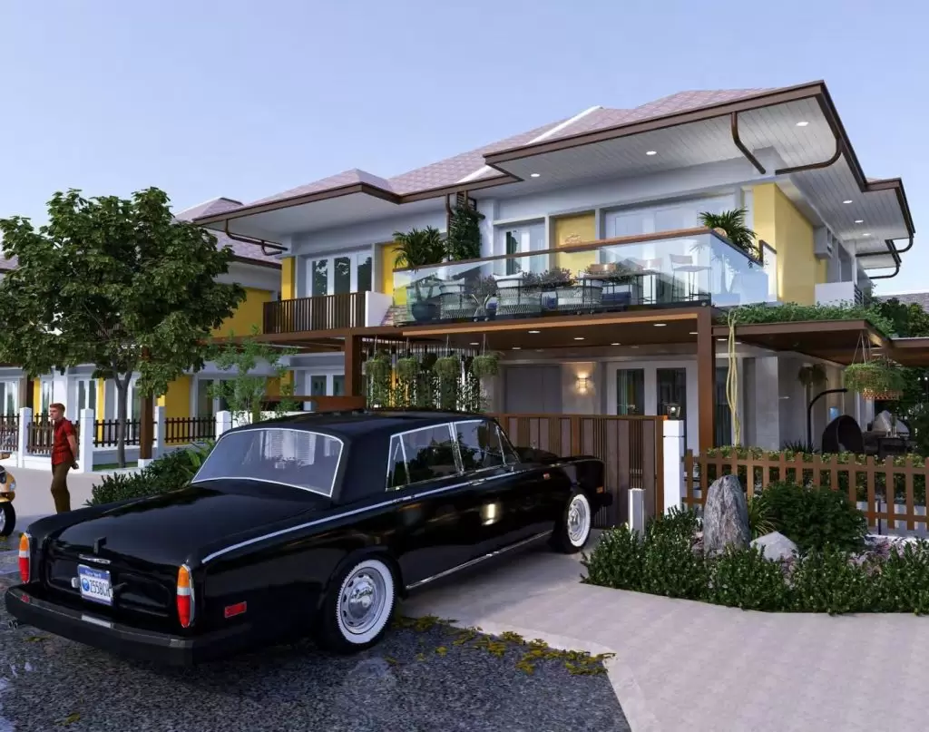 Phối cảnh biệt thự chị Quỳnh